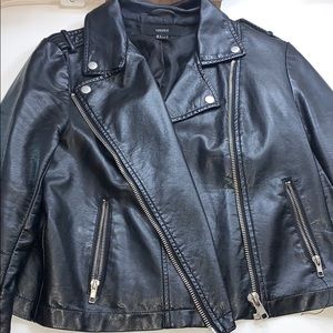 Black faux leather jacket